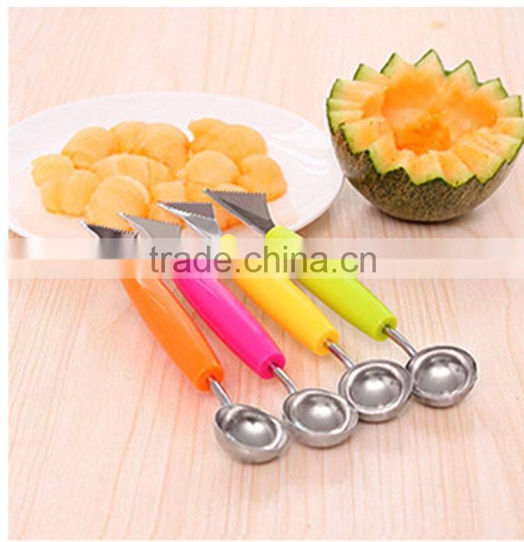 Watermelon Slicer Corer. Stainless Steel Watermelon Server + Melon Baller. Fruit Carving Knife, Cutter, Peeler, Ice Cream Scoop.