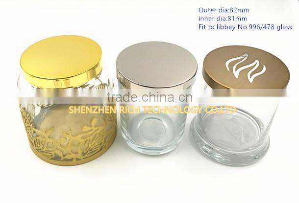82mm Brush bronze plating candle lid