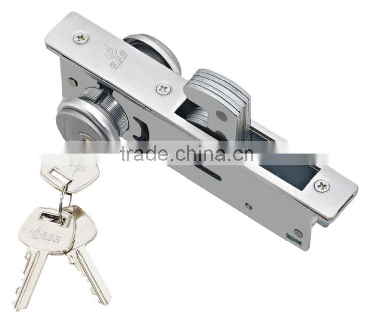 Good quality iron or zinc alloy material aluminium door security mortise hook lock for door series