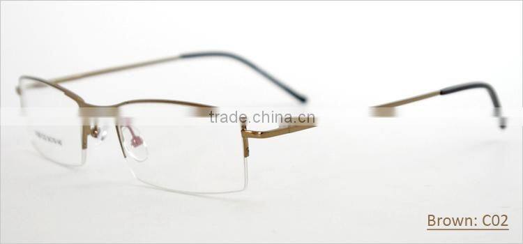 Metal Alloy Half-rim Men Wholesale Stylish Nice Glasses Frame