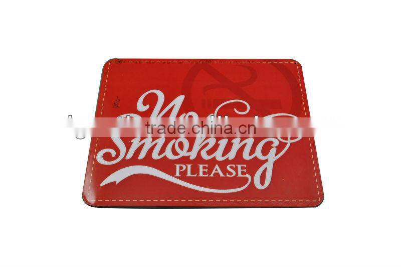 Metal no smoking slogon tin sign
