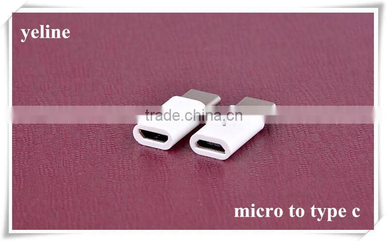Hot plug micro usb to type c plastic adapter connector