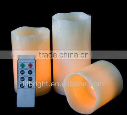 Color box milky exterior dancing flame LED candle