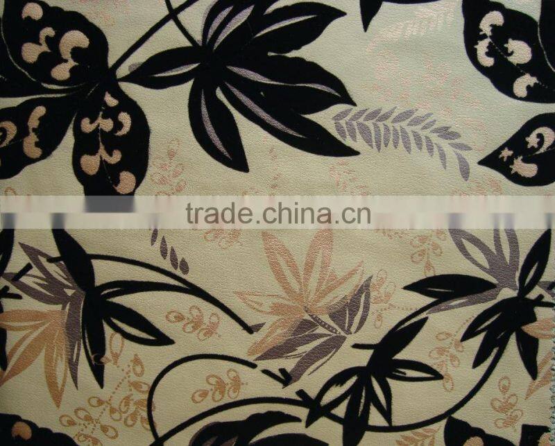 printing & flocking PU leather for furniture