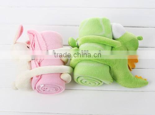 animal fleece baby blanket/animal rabbit hippo blanket/plush animal baby blanket