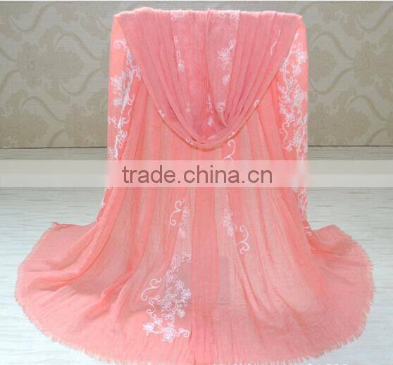 Best Selling Autumn Winter Fashion Embroidered Cotton Shawl For Women
