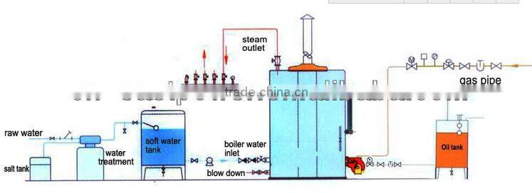 Vertical boiler CNG Compress Natural Gas Fired Steam Boiler with best price