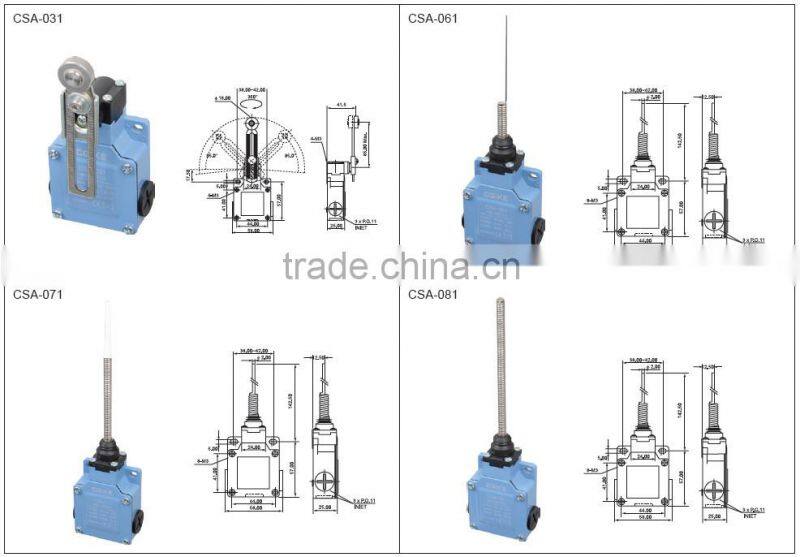Stainless steel idler wheel, punch and spring CSA Limit Switch