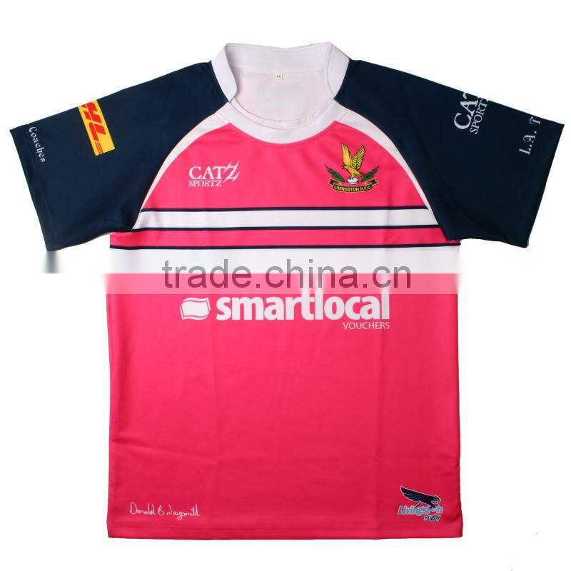2015 custom sublimated mardi gras unusual custom rugby polo shirts