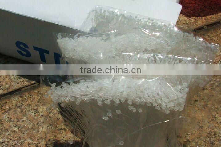 PP white plastic loop lock tag pins for garment packaging accessories