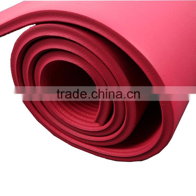 Red or customizable 3~20mm thickness natural rubber yoga mat