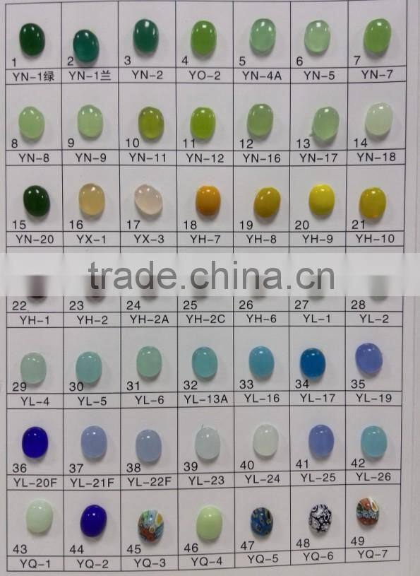 Synthetic Facet Beads Green Color Glass Gemstones Beads Wholesale Prices
