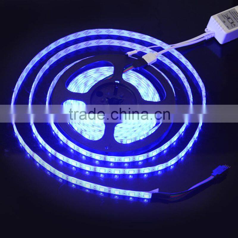 HOT Sales !!! SMD 5050 waterproof 150leds/5 meters 300 leds/ 5 meters led controller flexible RGB led strip