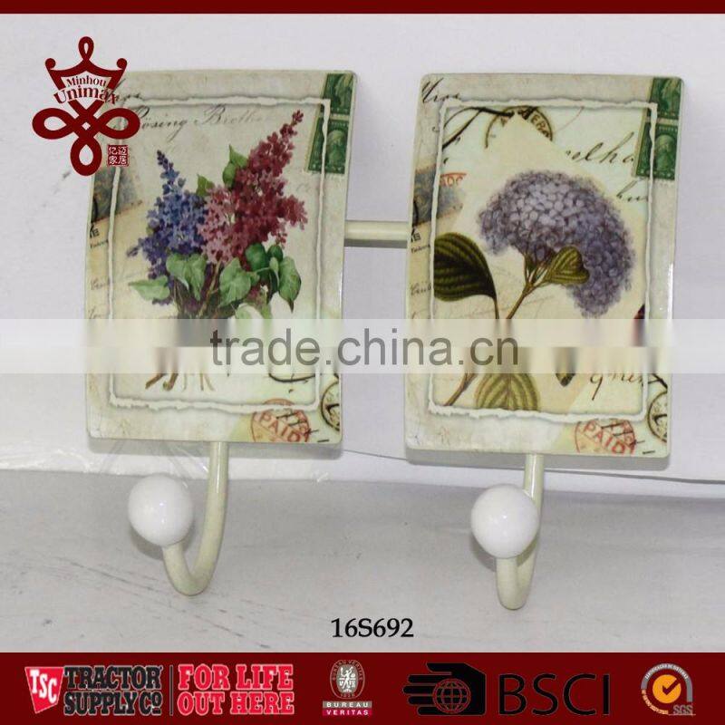 Wall hangers wall coat hooks flora decal metal coat Hook