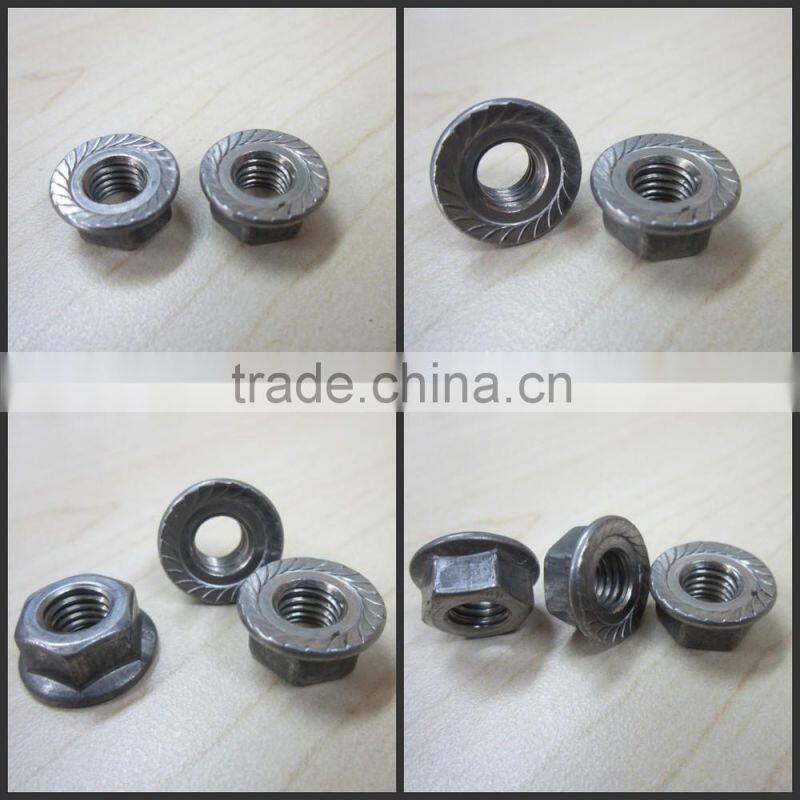 m8x1.25 hex flange nut with original color (DIN6923)