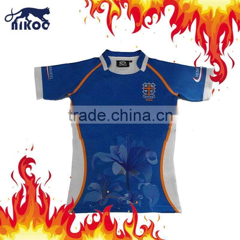 High tech custom sublimated sportswear,custom rugby jersey shirts