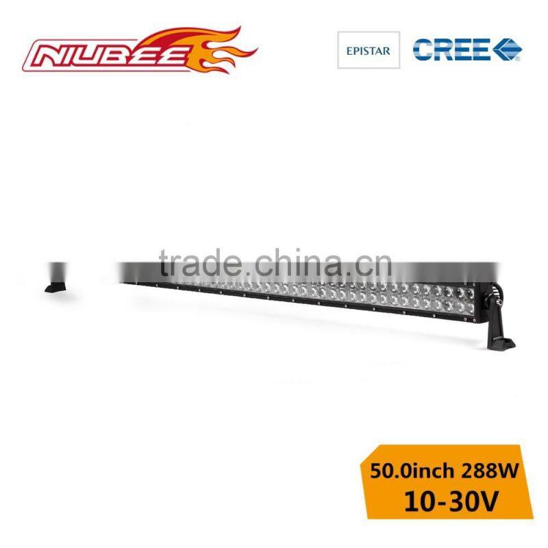 factory sale 288 watt 50" thin led light bar