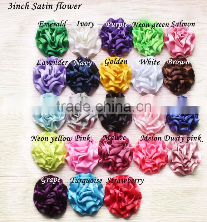 Handmade 10cm Satin Lotus Flower,Satin Flower Hair Accessory