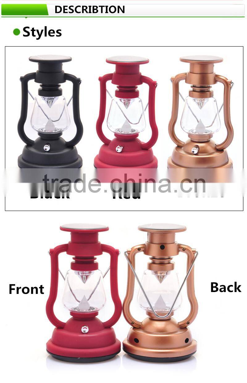 7 LED Solar Lantern with Dynamo, AC Charger