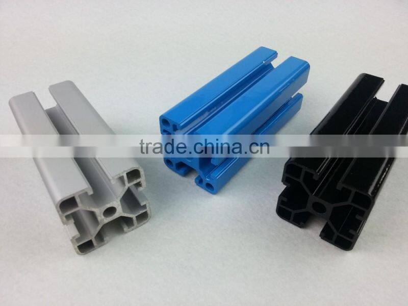 Industrial aluminum profile with powder coating or anodizing