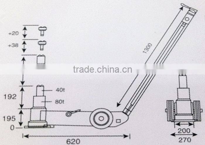 80t pnuematic hydraulic jack for sale
