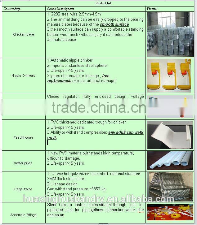 Best selling hen house design with full automatic system