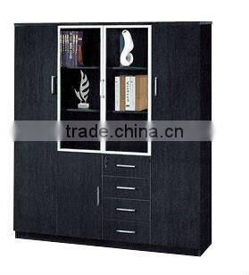 hot sale cheap high quality 4 drawer 4 door glass door file cabinet bookcase office furniture design