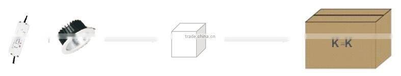 CE RoHS SAA TUV GS Certification High Lumen Dimmable Recessed Commercial COB LED Downlight