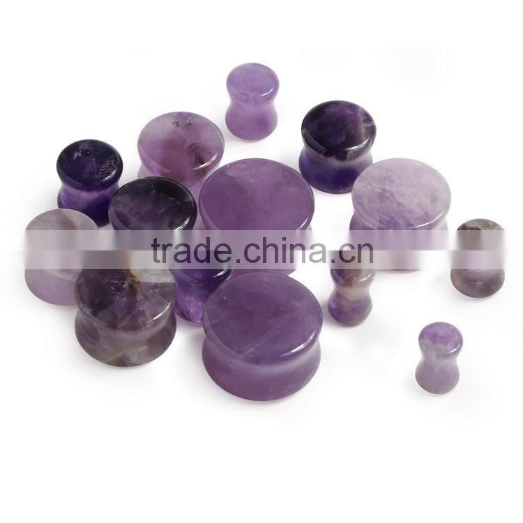 Natural Gemstone Color White Headset Earplug