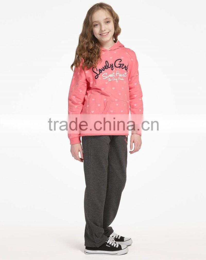 65% Polyester 35% Cotton Hoodies , Lightweight Children Coat Sweatshirt ,Custom Printed Kids Girls Pullover Hoodies