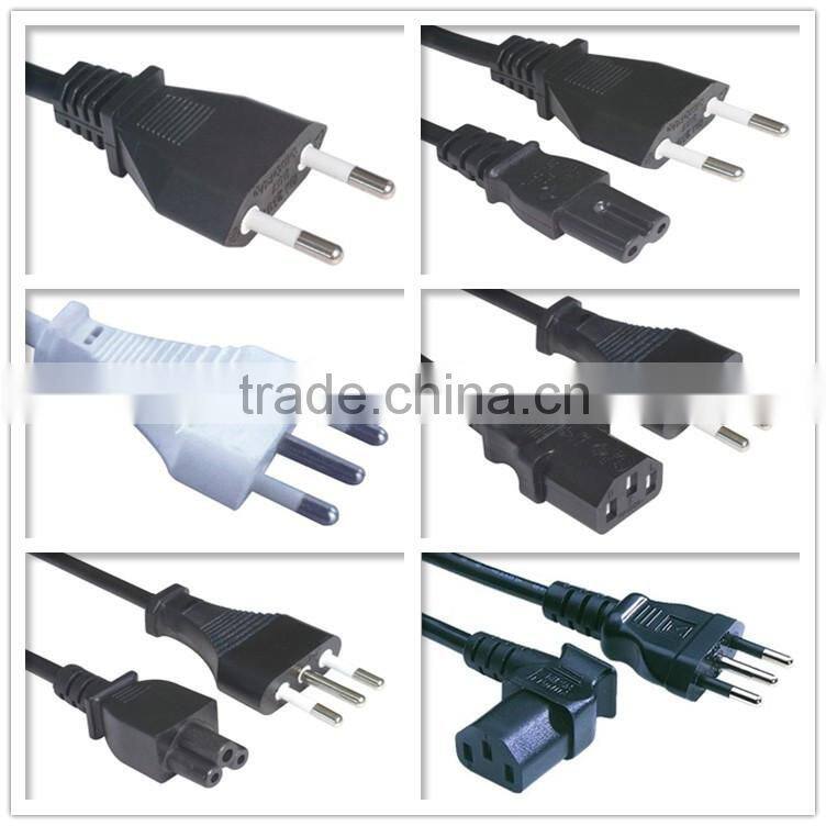 Italy 3 pin plug to IEC C13 female power cord IMQ certification