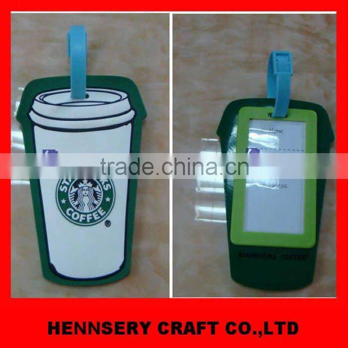 Fashion 3D Soft custom Pvc bag Tag