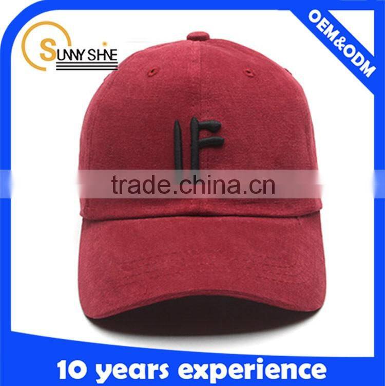 Custom suede brim snapback hats wholesale high quality suede cap