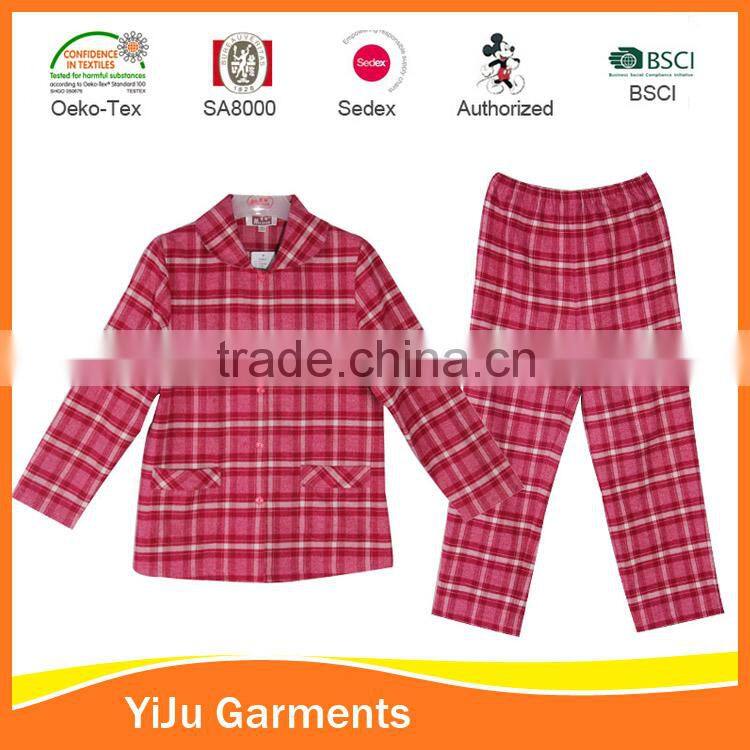 Lady christmas red good quality comfortable well wearing pajiama sleepwear set