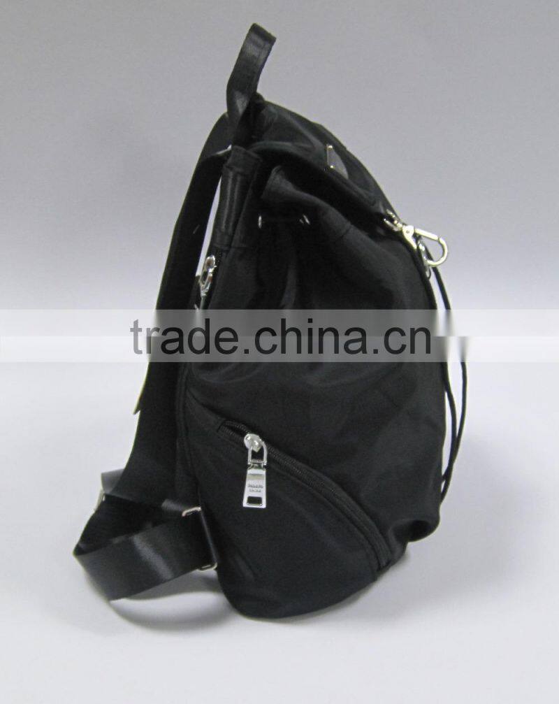 Wholesale black polyester drawstring backpack