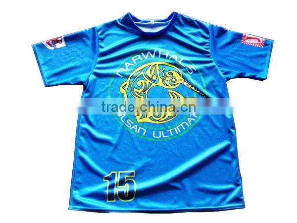 Multicolour sublimated soccer t-shirt jersey with custom pattern