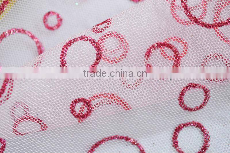 Polyester Printed Tulle Fabric for Dress and Decoration DSN325