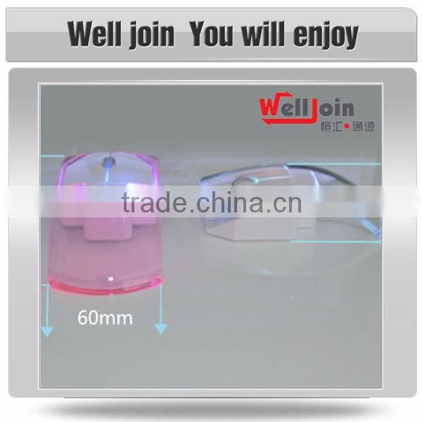 Multicolor transparent usb 2.0 wireless optical mouse