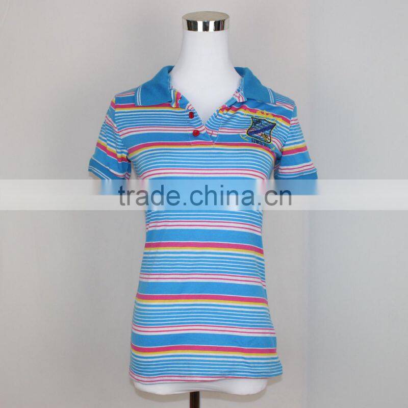 2016 latest women polo shirt pretty lady clothing your own brand