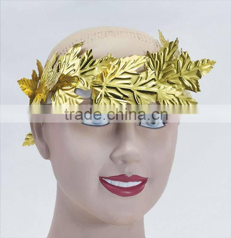 Gold roman greek toga olive laurel wreath headband fancy dress costume accessory