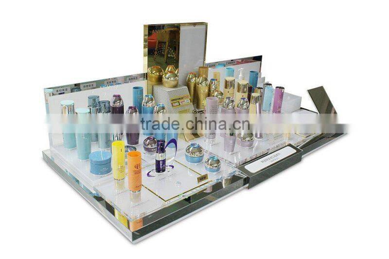 Beauty products display design Customized Acrylic cosmetic stands display with Experienced Factory Made