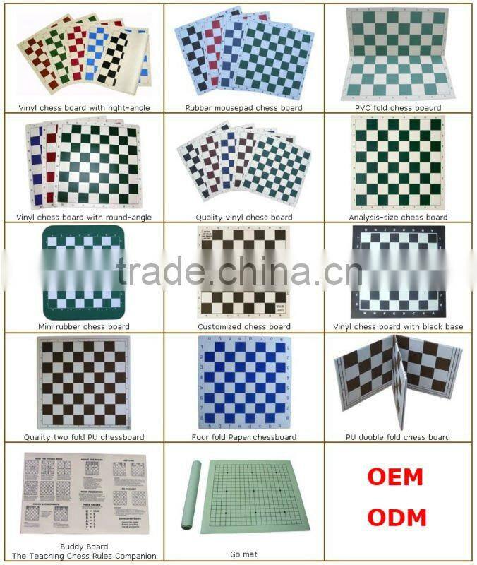 vinyl chess board with black base