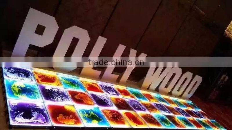 Led Liquid dance floor led dance floor club theme event bar dance floor stage light