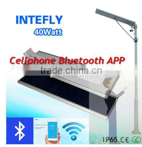 Street lights with a nice price from INTEFLY Smart APP control street light all in one 30w 50w 70w street light from China
