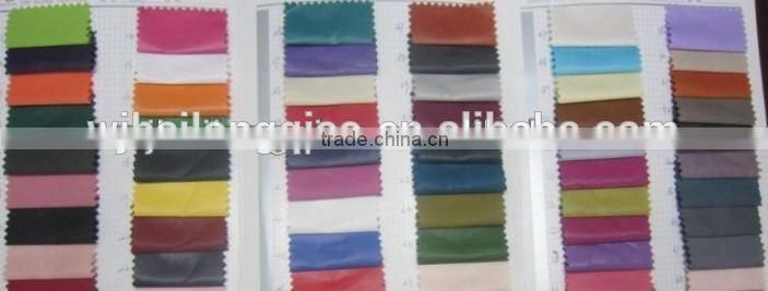 Factory direct Wholesales Oil Cire polyester fabric pongee for garment,lining, suit, jacket and proof coat