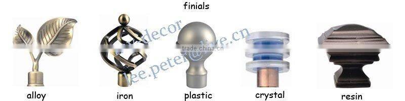 F119008 metal iron aluminium stainless steel brass plated plain twisted extensible telescopic window curtain poles rods pipes