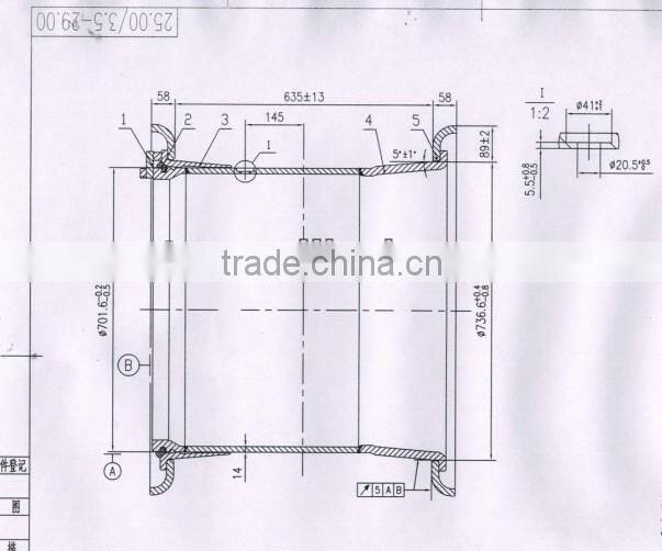 wheel loader rim 25.00-29