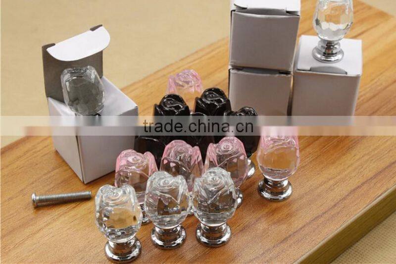 Decorative Flower Crystal Door Knob