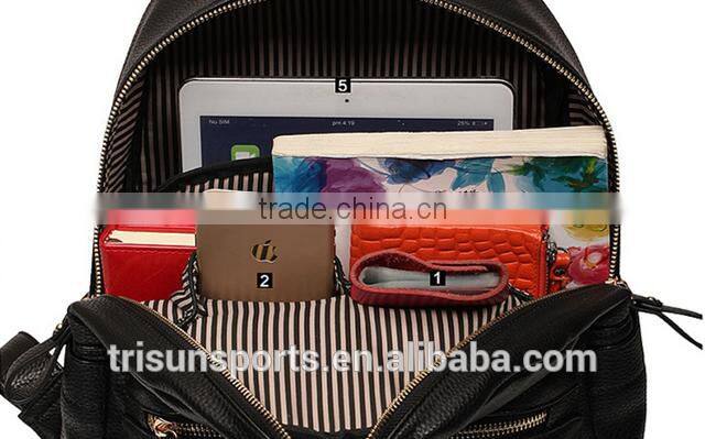 Promotion hard laptop school leather backpack , travel bags