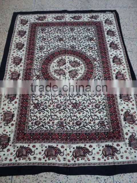 mix round mandala printed tapestry